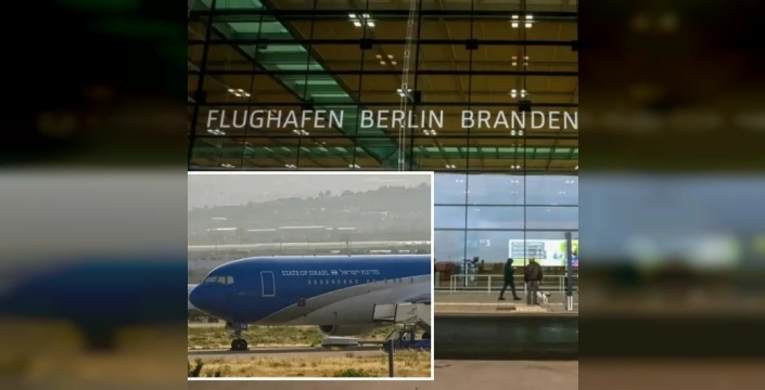 Berlin'de Netanyahu'nun uçağına koruma protestosu