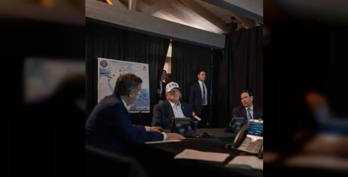 Beyaz Saray, Trump'ın İran'a saldırıları izlerkenki fotoğraflarını paylaştı