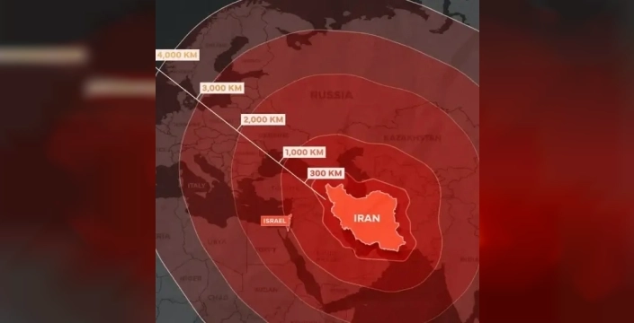 İran'ın 4 bin kilometrelik füzesi İsrail'i şoka uğrattı: Avrupa başkentlerini tehdit eden harita yayınladılar