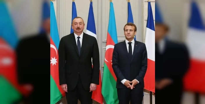 Macron ve Aliyev, İran'ın Nahçıvan'a düzenlediği İHA saldırısını ele aldı