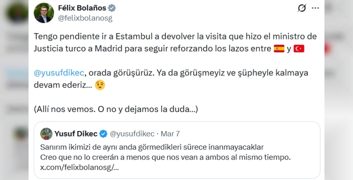 Yusuf Dikeç ve İspanya Adalet Bakanı İstanbul'da buluşabilir mi? Benzerlik şaşırttı!