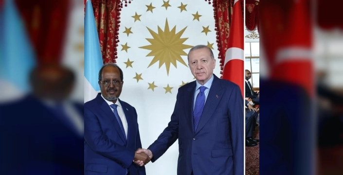 Cumhurbaşkanı Erdoğan, Dolmabahçe'de Somali Cumhurbaşkanı ile buluştu