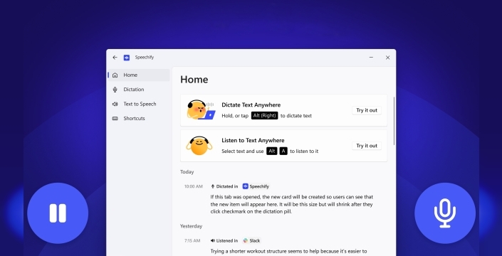 Speechify, Windows için yerel model kullanan uygulamasını tanıttı